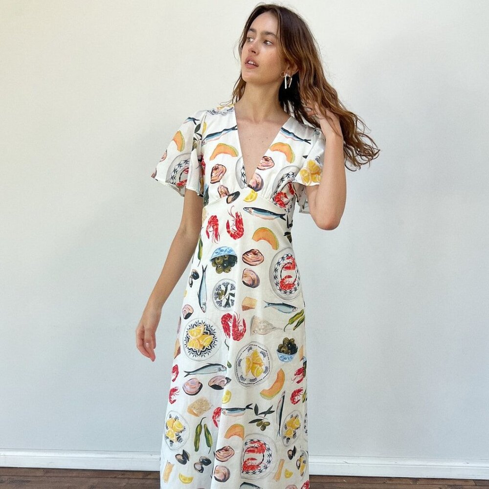 Lisa Says Gah Tapas Dress 🍴🐟🍋🦐